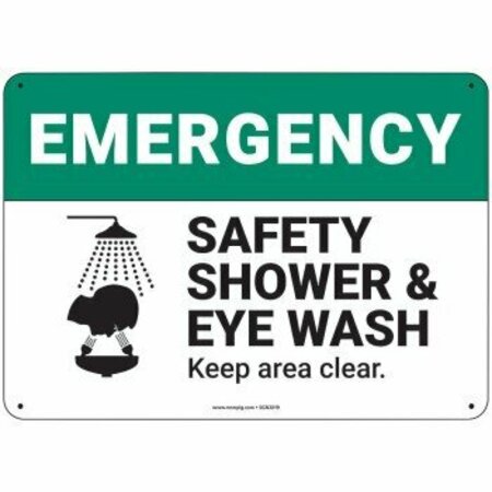 PIG PIG Safety Shower & Eye Wash Sign 14" x 10" Plastic 14" L x 10" H SGN2019-10X14-PLS